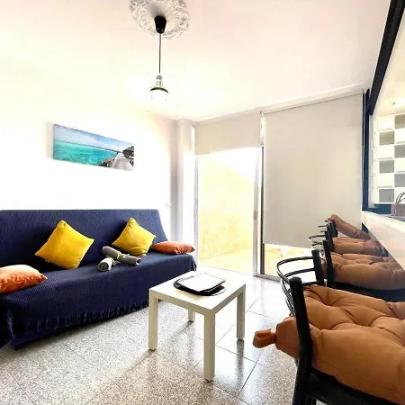 Apartamento A Con Vistas A Oceano Atlantico, En Primera Linea Del Mar,Terraza,Wifi Y Playa * プエルト・デ・サンティアゴ