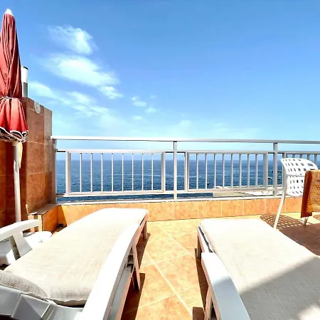 Apartamento A Con Vistas A Oceano Atlantico, En Primera Linea Del Mar,Terraza,Wifi Y Playa
