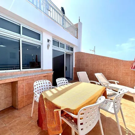 Apartamento A Con Vistas A Oceano Atlantico, En Primera Linea Del Mar,Terraza,Wifi Y Playa Апартаменты Пуэрто-де-Сантьяго