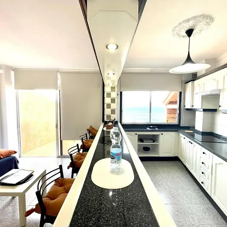Apartamento A Con Vistas A Oceano Atlantico, En Primera Linea Del Mar,Terraza,Wifi Y Playa * Пуэрто-де-Сантьяго